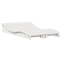 Maison Chic Lot de 2 Chaises longues | Bain de soleil Relax | Transat blanc 205x60x31,5cm bois massif de pin -GKD78013