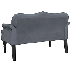 Acheter vidaXL Banc avec coussins gris foncé 120,5x65x75 cm velours