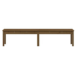 Helloshop26 Banc de jardin meuble de patio d'extérieur terrasse à 2 places 203,5 x 44 x 45cm bois de pin marron miel 02_0011786