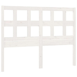 vidaXL Tête de lit Blanc 125,5x4x100 cm Bois massif de pin