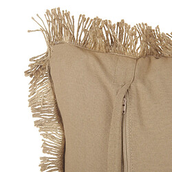 Acheter Beliani Coussin CIRSIUM Jute 45 x 45 cm À rayure Beige