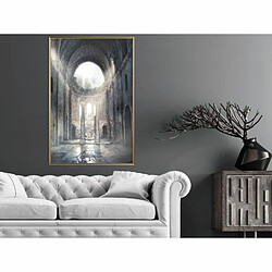 Paris Prix Affiche Murale Encadrée Ruins of a Cathedral 40 x 60 cm Or