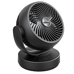 Ventilateur de Circulation d'Air 10000mAh pour Chambre à Coucher,ventilateur de Table à Faible Bruit de 24 dB, Flux d'air Puissant, Ventilateur de Bureau Portable de 9 Pouces, Ventilateur de Circulation pour le Bureau à l'Intérieur Noir