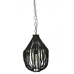 Pegane Suspension design en bois coloris noir - Dim : H 54 x L 42 x P 42 cm