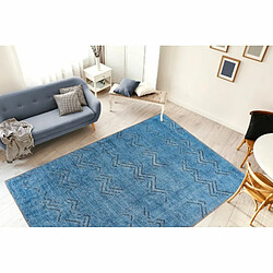 Paris Prix Tapis Tissé à Poils Courts Antique Bleu 120 x 180 cm