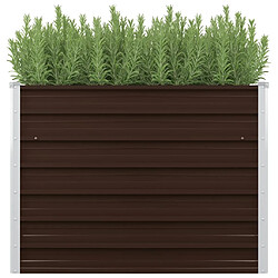 Maison Chic Jardinière,Lit surélevé de jardin - Bac à fleurs - pot de fleur Marron 100x40x77 cm Acier galvanisé -GKD94714