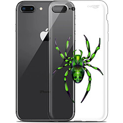 Caseink Coque arrière Apple iPhone 7/8 Plus (4.7 ) Gel HD [ Nouvelle Collection - Souple - Antichoc - Imprimé en France] Arraignée Verte