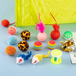 Universal 21 jouets pour chats, thé, plumes colorées, bâtons et cloches, souris, cages, boules, jeux de tunnels, chatons interactifs, jouets pour chats. pas cher