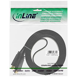 Câble haute vitesse câble plat HDMI InLine® avec Ethernet plaqué or noir 0,5 m