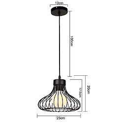 Stoex 2PCS Plafonnier Vintage Suspension Lustre Industrielle Noire Simple Lustre Rétro Créatif Pour La Décoration Intérieure pas cher