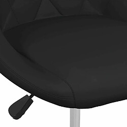 Maison Chic Lot de 6 Chaises à manger,Chaise pour cuisine noir similicuir -MN54840 pas cher