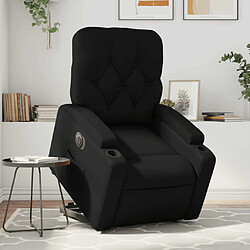 Maison Chic Fauteuil Relax pour salon, Fauteuil inclinable électrique noir similicuir -GKD62658