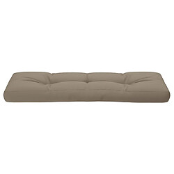 Acheter vidaXL Coussin de palette taupe 120x40x12 cm tissu