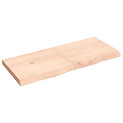 vidaXL Étagère murale 120x50x(2-6) cm bois de chêne massif non traité