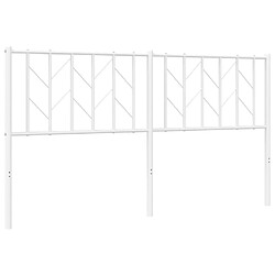 Maison Chic Tête de lit moderne pour chambre - Décoration de lit métal blanc 160 cm -MN27609