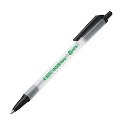 Stylo bille Bic Ecolution Round Stic rétractable - noir - Lot de 50