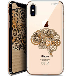 Caseink Coque arrière Apple iPhone Xs / X (5.8 ) Crystal Gel HD [ Nouvelle Collection - Souple - Antichoc - Imprimé en France] Mécanismes du Cerveau