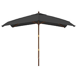 Avis Maison Chic Parasol Jardin | Parasol de jardin avec mat en bois anthracite 300x300x273 cm - GKD75806