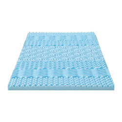 Avis Vente-Unique Surmatelas 140 x 190 cm mémoire de forme 7 zones rafraîchissant ép.5cm - VENARI de YSMÉE