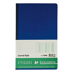 Registre standard Exacompta piqûre journal 3 colonnes 7780 32 x 19,5 cm