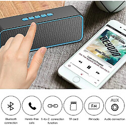 Avis Universal Haut-parleur Bluetooth sans fil, haut-parleur Bluetooth 5.0 portable avec basse à double pilote, stéréo 3D, radio FM, fonctions mains libres (noir)