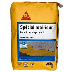 Colle à carrelage spécial intérieur en neuf (C1) - SIKA SikaCeram Classic - Gris - 25kg