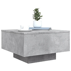 Avis vidaXL Table basse gris béton 55x55x31 cm bois d'ingénierie