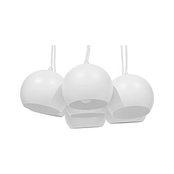 Beliani Lampe suspension OLZA Métal Blanc