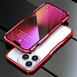 Luphie Bumper en métal rouge pour votre Apple iPhone 13 Pro 6.1 pouces