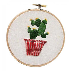 Kit de départ pour broderie avec motif, cercle à broder de 15 cm, style des fils 1