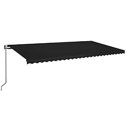 vidaXL Auvent automatique capteur de vent et LED 600x350 cm Anthracite