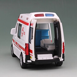 Universal Haute simulation 1/32 modèle de moulage sous pression voiture jouet ambulance alliage métallique retiré voiture jouet cadeau enfant véhicule(blanche) pas cher