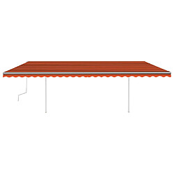 Avis Maison Chic Auvent manuel rétractable,Store manuel de porte avec poteaux 6x3 m Orange et marron -GKD40440