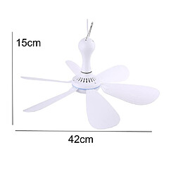 Acheter Universal 6 feuilles DC 5V USB ventilateur de plafond ventilateur refroidisseur d'air suspendu USB alimentation 16,5 pouces tente fan maison lit camping dortoir extérieur U1JE |