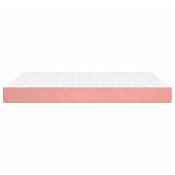 Avis Maison Chic Matelas de lit à ressorts ensachés, Matelas doux Rose 140x190x20 cm Velours -GKD31782