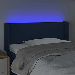 Acheter Maison Chic Tête de lit scandinave à LED,meuble de chambre Bleu 103x16x78/88 cm Tissu -MN38745