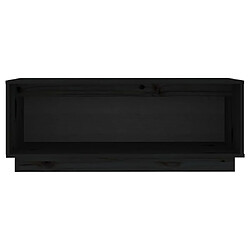 Avis Maison Chic Meuble TV scandinave - Banc TV pour salon Noir 90x35x35 cm Bois de pin massif -MN50321