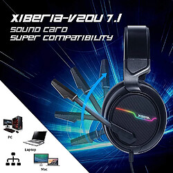 Universal Xbox un casque, casque PS4, casque gaming, avec éclairage LED, 3,5 mm stéréo casque gaming surround, pour PC, ordinateur portable, avec contrôle de volume micro flexible pas cher