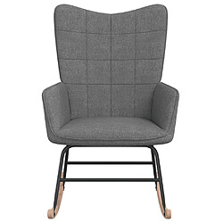 Maison Chic Chaise à bascule | Fauteuil Relax, design moderne Gris foncé Tissu -GKD68140