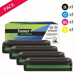 TONER SERVICES Compatible Samsung SU400A Pack 4 toners Noir et couleurs (CLT-P504C)