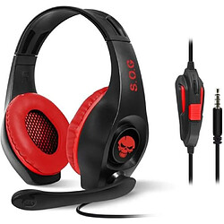 Spirit of Gamer Casque Gamer PC et multimédia SWITCH Tour d'oreille + Microphone + Connecteurs 3,5 mm Basse puissantes HQ