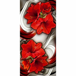 Paris Prix Papier Peint pour Porte Abstraction & Red Flowers I 210x90cm