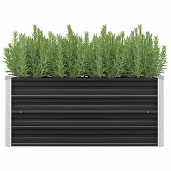 vidaXL Lit surélevé de jardin Anthracite 100x40x45 cm Acier galvanisé