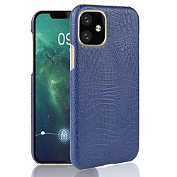 Wewoo Coque Rigide Pour iPhone 11 Crocodile antichoc Texture PC + Etui PU Bleu