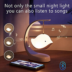 Universal Haut-parleur Bluetooth sans fil 5.0 Haut-parleur intelligent de lampe à oiseau créatif Nouveau subwoofer Petit haut-parleur d'ordinateur Lumière de nuit LED AUX/USB | Haut-parleur portable (beige) pas cher