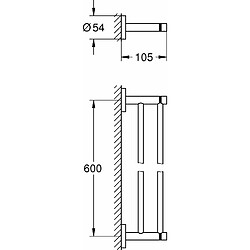 Avis GROHE 40802001 Essentials Double Barre Porte-Serviettes, Chrome