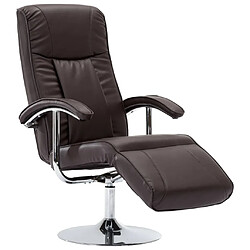 vidaXL Fauteuil TV marron similicuir