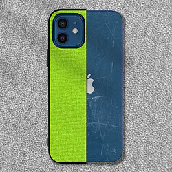 Avizar Coque iPhone 12 / 12 Pro Hybride Finition Tissu Anti-traces Lavable vert pas cher