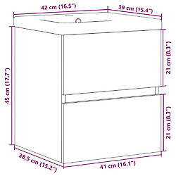 vidaXL Ensemble de meubles de salle de bain 2 pcs chêne sonoma pas cher