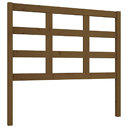 vidaXL Tête de lit Marron miel 105,5x4x100 cm Bois massif de pin